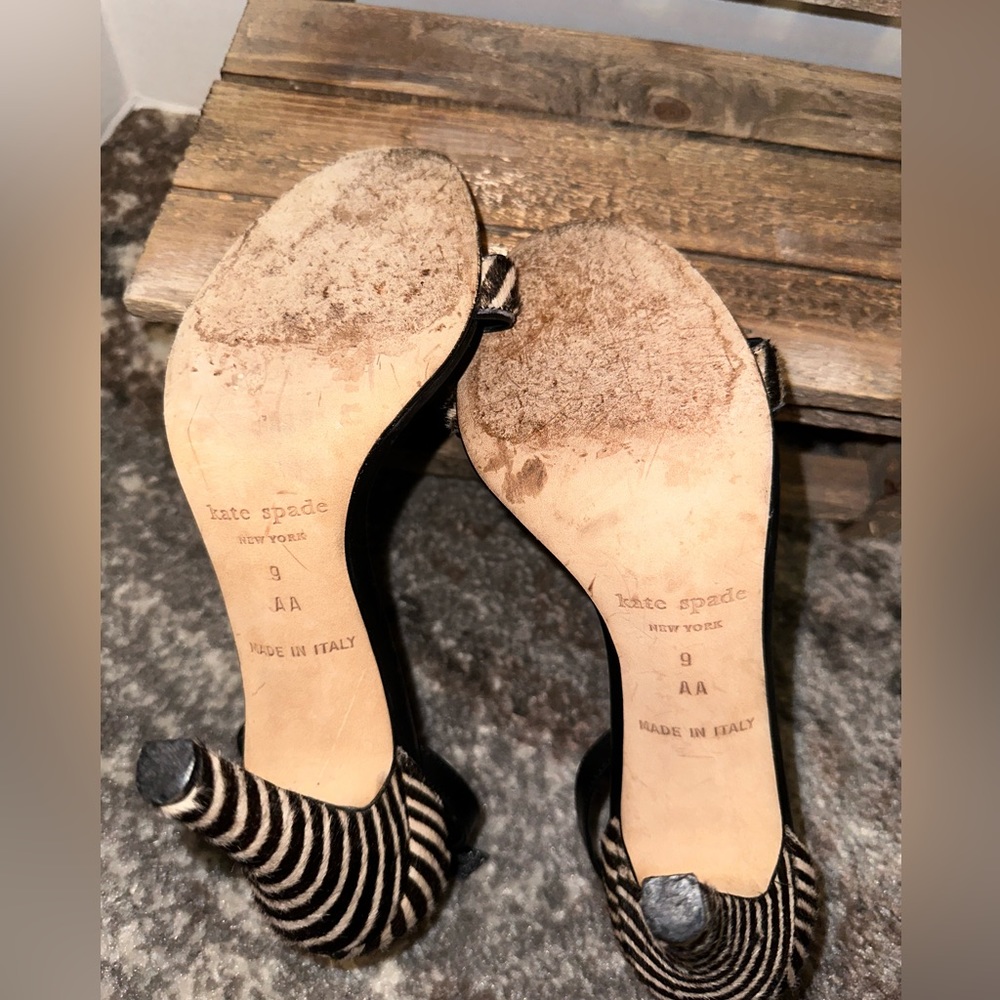 Kate Spade zebra print heels - Picture 4 of 6